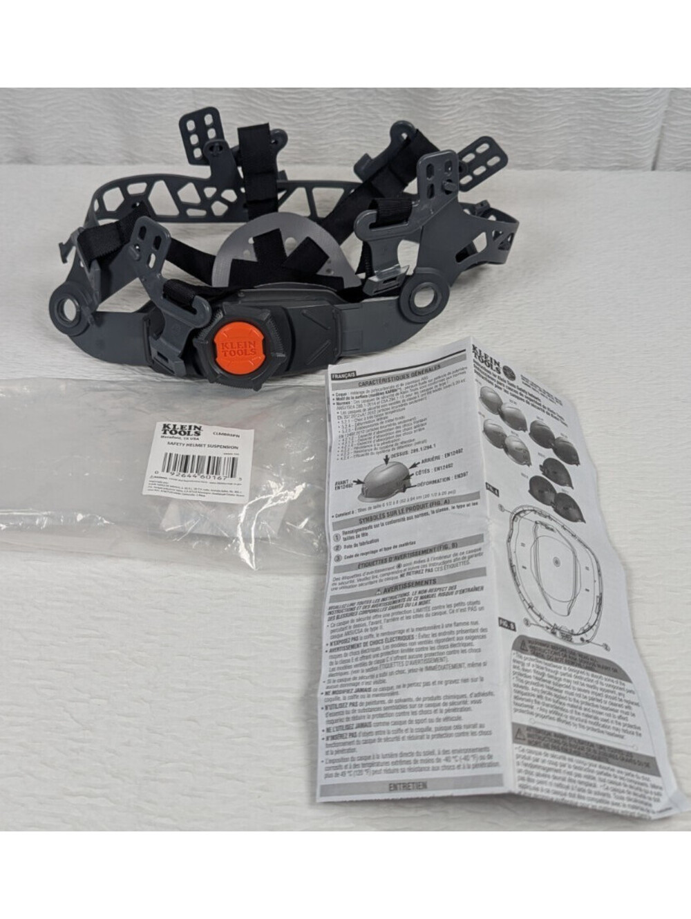 Klein Tools - CLMBRSPN - Safety Helmet Suspension - One Size - Black/Gray